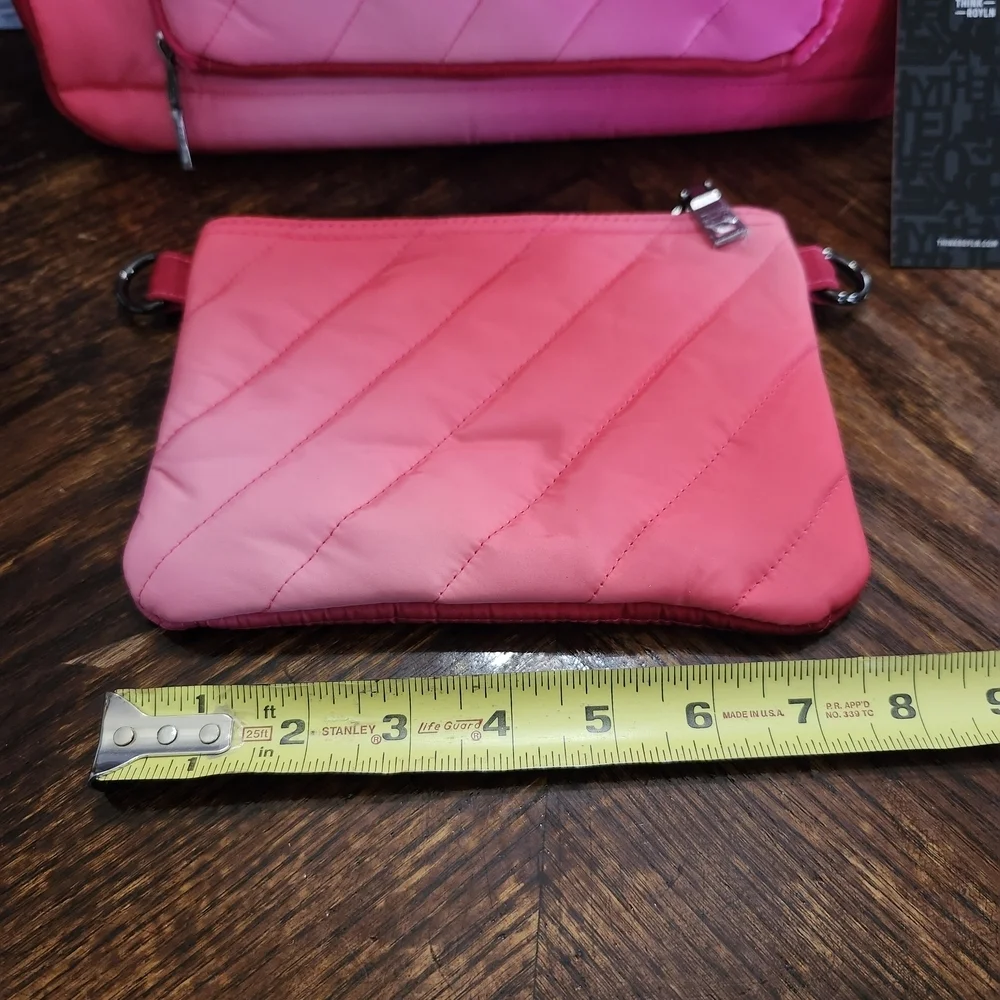 NWT Think Royln Pink Ombre Quilted Large Crossbody